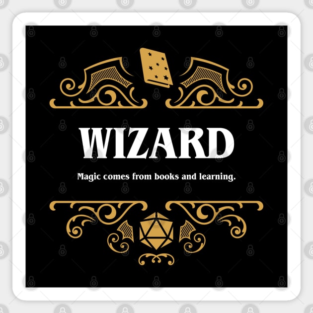 Wizard Class Tabletop RPG Gaming Sticker by pixeptional